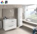 Badezimmer-Set >ARUBA< in weiß glänzend/Weiß lackiert - 80x57x45 (BxHxT)