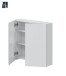 Hängeschrank >DESTAL< 2 Türen, 2 Böden, in Weiß glänzend - 60x60x16 (BxHxT)