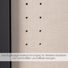 Drehtürenschrank >Koda< in champagner / Atlantic Oak dunkel - 181x210x54 (BxHxT)
