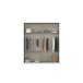 Drehtürenschrank >Koda< in champagner / Atlantic Oak dunkel - 181x210x54 (BxHxT)