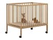 Beistellbett >Dino< in natur lackiert, Buche massiv - 80x89,5x99,4cm (BxHxT)
