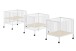 Beistellbett >Dino< in weiß lackiert, Buche massiv - 80x89,5x99,4cm (BxHxT)