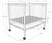 Beistellbett >Dino< in weiß lackiert, Buche massiv - 80x89,5x99,4cm (BxHxT)