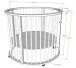 Babybett >Dino< in Farbe Nussbaum, Buche massiv - 85,5x98,5cm (HxD)