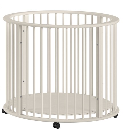Babybett >Dino< in Farbe Clay, Buche massiv - 85,5x98,5cm (HxD)