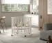 Babybett >Dino< in Farbe Clay, Buche massiv - 85,5x98,5cm (HxD)