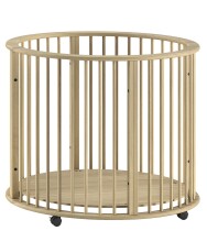 Babybett >Dino< in Natur, Buche massiv - 85,5x98,5cm (HxD)