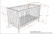 Babybett >Sezane< in Clay/Kiefer Nussbaum, MDF und Kiefer - 145x85x76cm (BxHxT)