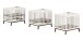 Babybett >Sezane< in Farbe Nussbaum / Clay, MDF / Kiefer - 100x91,5x80cm (BxHxT)