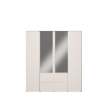 Drehtürenschrank >LISSON< in Sand - 177,5x193,7x60cm (BxHxT)