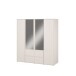 Drehtürenschrank >LISSON< in Sand - 177,5x193,7x60cm (BxHxT)