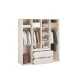 Drehtürenschrank >LISSON< in Sand - 177,5x193,7x60cm (BxHxT)