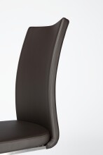 Freischwinger >Muvo I< (1-stk.) 130kg, Edelstahl, Kunstleder braun - 43x103x52cm (BxHxT)