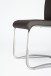 Freischwinger >Muvo I< (1-stk.) 130kg, Edelstahl, Kunstleder braun - 43x103x52cm (BxHxT)