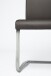 Freischwinger >Muvo I< (1-stk.) 130kg, Edelstahl, Kunstleder braun - 43x103x52cm (BxHxT)