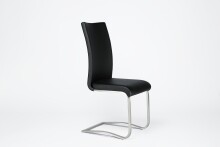 Freischwinger >Muvo I< (1-stk.) 130kg, Edelstahl, Kunstleder schwarz - 43x103x52cm (BxHxT)