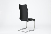 Freischwinger >Muvo I< (1-stk.) 130kg, Edelstahl, Kunstleder schwarz - 43x103x52cm (BxHxT)