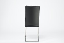 Freischwinger >Muvo I< (1-stk.) 130kg, Edelstahl, Kunstleder schwarz - 43x103x52cm (BxHxT)