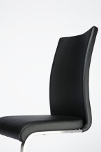 Freischwinger >Muvo I< (1-stk.) 130kg, Edelstahl, Kunstleder schwarz - 43x103x52cm (BxHxT)