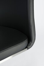 Freischwinger >Muvo I< (1-stk.) 130kg, Edelstahl, Kunstleder schwarz - 43x103x52cm (BxHxT)