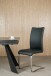 Freischwinger >Muvo I< (1-stk.) 130kg, Edelstahl, Kunstleder schwarz - 43x103x52cm (BxHxT)