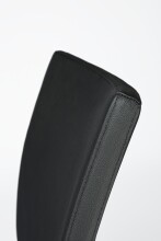 Freischwinger >Muvo II< (1-stk.) 130kg, Edelstahl, Echtleder schwarz - 43x103x52cm (BxHxT)