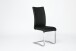 Freischwinger >Muvo II< (1-stk.) 130kg, Edelstahl, Echtleder schwarz - 43x103x52cm (BxHxT)