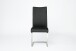 Freischwinger >Muvo II< (1-stk.) 130kg, Edelstahl, Echtleder schwarz - 43x103x52cm (BxHxT)