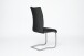 Freischwinger >Muvo II< (1-stk.) 130kg, Edelstahl, Echtleder schwarz - 43x103x52cm (BxHxT)