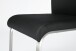 Freischwinger >Muvo II< (1-stk.) 130kg, Edelstahl, Echtleder schwarz - 43x103x52cm (BxHxT)