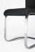 Freischwinger >Muvo II< (1-stk.) 130kg, Edelstahl, Echtleder schwarz - 43x103x52cm (BxHxT)