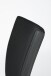 Freischwinger >Muvo II< (1-stk.) 130kg, Edelstahl, Echtleder schwarz - 43x103x52cm (BxHxT)