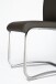 Freischwinger >Kerrin< (1-stk.) 140kg, Edelstahl, Echtleder braun - 45x102x58 (BxHxT)