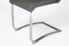 Freischwinger >Kerrin< (1-stk.) 140kg, Edelstahl, Echtleder grau - 45x102x58 (BxHxT)