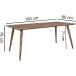 Esstisch >REPA< in Sheesham, Massivholz - 180x76x80cm (BxHxT)