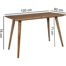Esstisch >REPA< in Sheesham, Massivholz - 120x76x60cm (BxHxT)