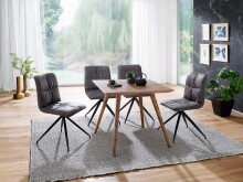 Esstisch >REPA< in Sheesham, Massivholz - 80x76x80cm (BxHxT)