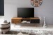 Lowboard >REPA< in Sheesham+Schwarz, Massivholz - 140x45x25cm (BxHxT)