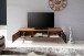 Lowboard >REPA< in Sheesham+Schwarz, Massivholz - 140x45x25cm (BxHxT)