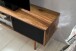 Lowboard >REPA< in Sheesham+Schwarz, Massivholz - 140x45x25cm (BxHxT)