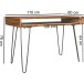 Schreibtisch >BAGLI< in Sheesham / schwarz - 110x76x60 (BxHxT)