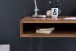 Schreibtisch >BAGLI< in Sheesham / schwarz - 110x76x60 (BxHxT)