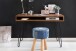 Schreibtisch >BAGLI< in Sheesham / schwarz - 110x76x60 (BxHxT)
