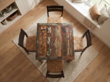 Esstisch >KALKUTTA< in Mango, Massivholz - 80x76x80cm (BxHxT)
