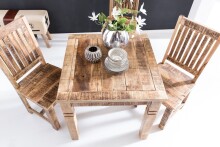 Esstisch >WL5.077< in Mango, Massivholz - 80x76x80cm (BxHxT)