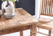 Esstisch >WL5.077< in Mango, Massivholz - 80x76x80cm (BxHxT)