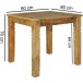 Esstisch >WL5.077< in Mango, Massivholz - 80x76x80cm (BxHxT)