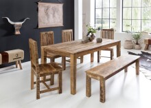 Esstisch >WL5.078< in Mango, Massivholz - 120x76x70cm (BxHxT)