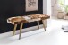 Sitzbank >WL5.103< in Naturfell-Echtleder / Mango - 120x52x40 (BxHxT)