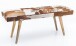 Sitzbank >WL5.103< in Naturfell-Echtleder / Mango - 120x52x40 (BxHxT)